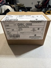 Emerson GBL-200 Zinc, Diecast Grounding Bushing Wire #14 to #4 QTY 25 3/4” !!!!￼