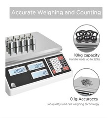 Digital Counting Scale For Coins, jewelry, Hardware 10kg, 0.1g RS232 NEW SEALED