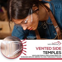 SAFE HANDLER BISON LIFE Diamont Vented Over Glasses Safety Glasses | Meets AN…
