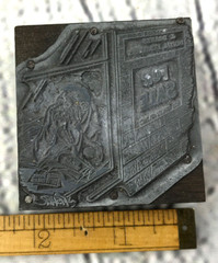 Vintage Wood Printers Block Letterpress Stamp Lot Dental Lab Teeth Cartoon