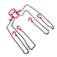 Chain Sling 5/16″ x 5′ G80 4 Legs Lifting Chain w/4 Adjustable Hooks 11000 lbs
