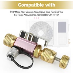 Mega Flow Vacuum Rated Valve Core Removal Tool for 5/16″ for R410A Split Systems