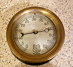 Vintage ASHCROFT 60 PSI steam Pressure Gauge Brass