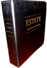 Estate Planning Binder with Pre-Labeled Tabs,2.5-Inch Angle D Rings,Faux Leather