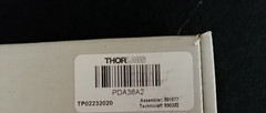 Thorlabs PDA36A2 Si Switchable Gain Detector, 350-1100 nm, 12 MHz BW, 13 mm²