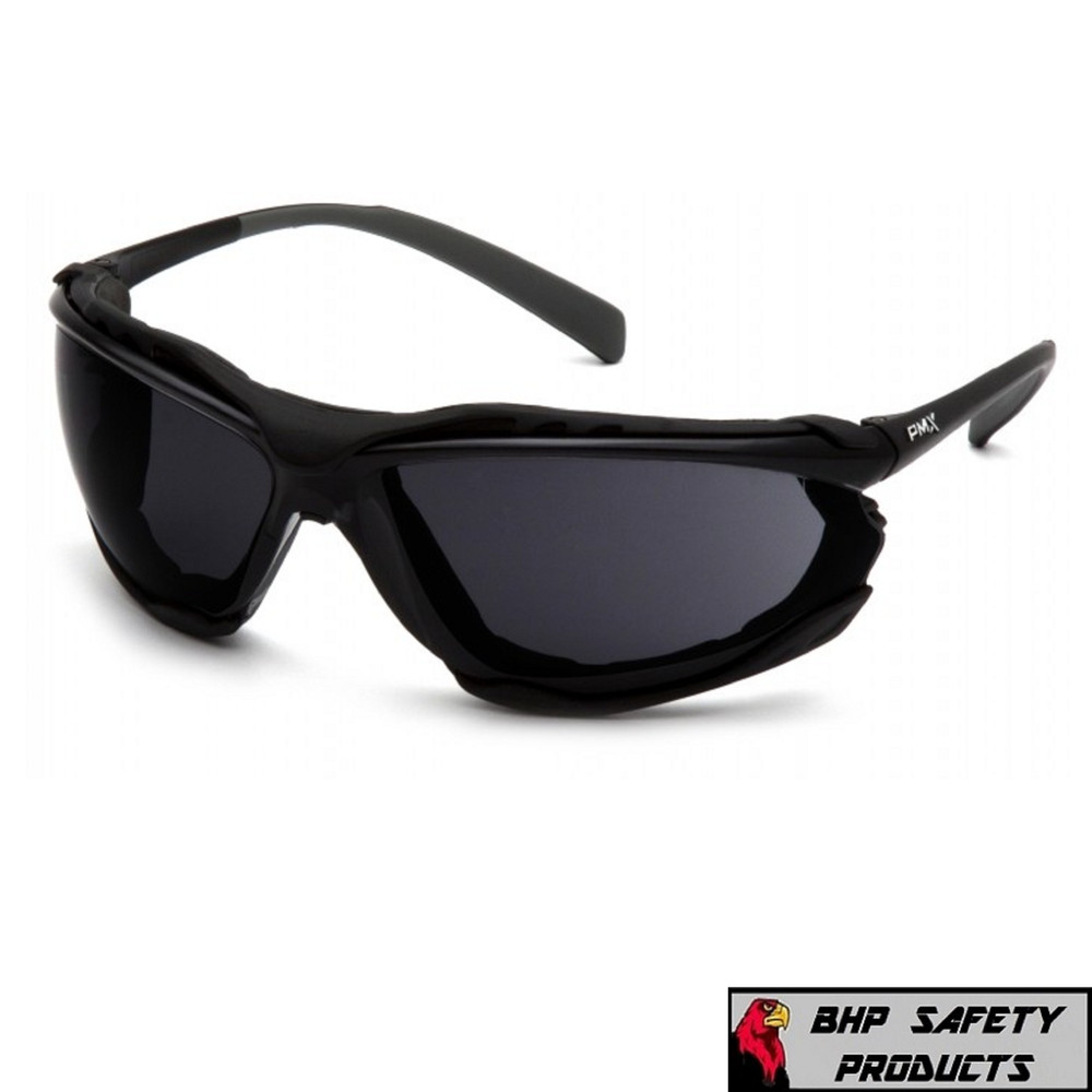 PYRAMEX PROXIMITY GRAY ANTI-FOG FOAM PADDED SAFETY SUNGLASSES Z87+ (1 PAIR)