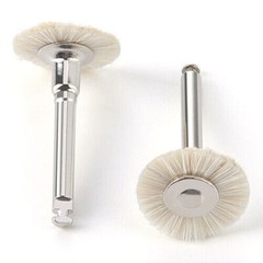 5Pcs Goat Hair Dental Polishing Brush Wheel 2.35mm Contra Angle RA Latch Type US