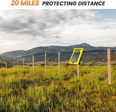 Solar Powered Electric Fence Charger 20 Mile Energizer for Livestock Animals