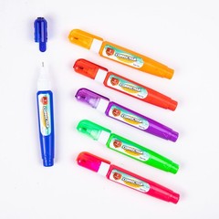 6x CORRECTION PEN 7ml Metal Tip FAST DRYING Liquid Whitout Office SchoolVERTEX