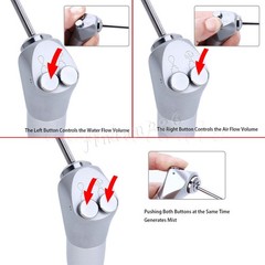 Dental Air Water Syringe Triple 3-Way Spray 2 Nozzle Tips Handpiece Autoclavable
