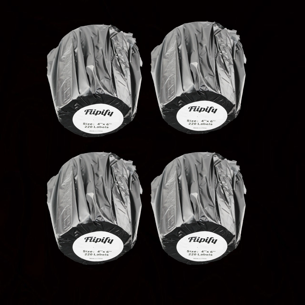 4 Rolls 4”x6” Direct Thermal Shipping Labels 1744907 compatible with DYMO 4XL