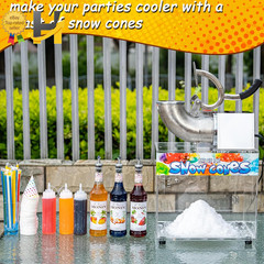 48L Snow Cone Machine 500LB/H Commercial Shaved Ice Machine 300W