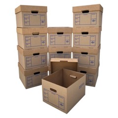 UBMOVE File Boxes 200# Strength, Small, 15 x 12 x 10 Inches, 12 Pack