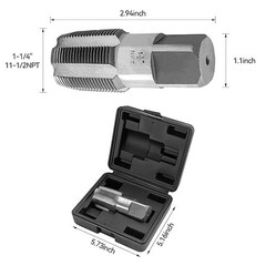 HFS(R) 1-1/4″NPT Pipe Tap, Carbon Steel Pipe Threading Tools Auto Repair Tools
