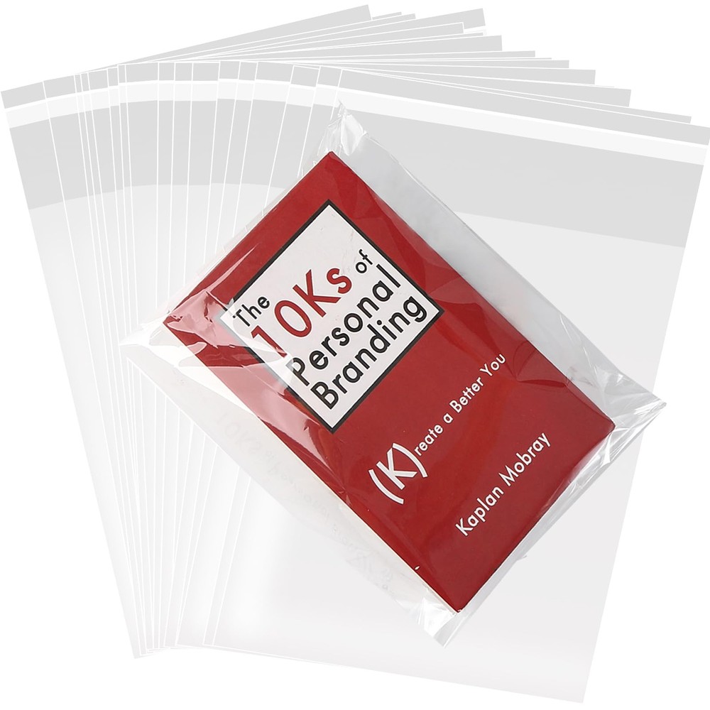 Self Sealing Cellophane Bags – 200 Pcs, 7×10 In, Clear Plastic, 1.4 Mil for C…