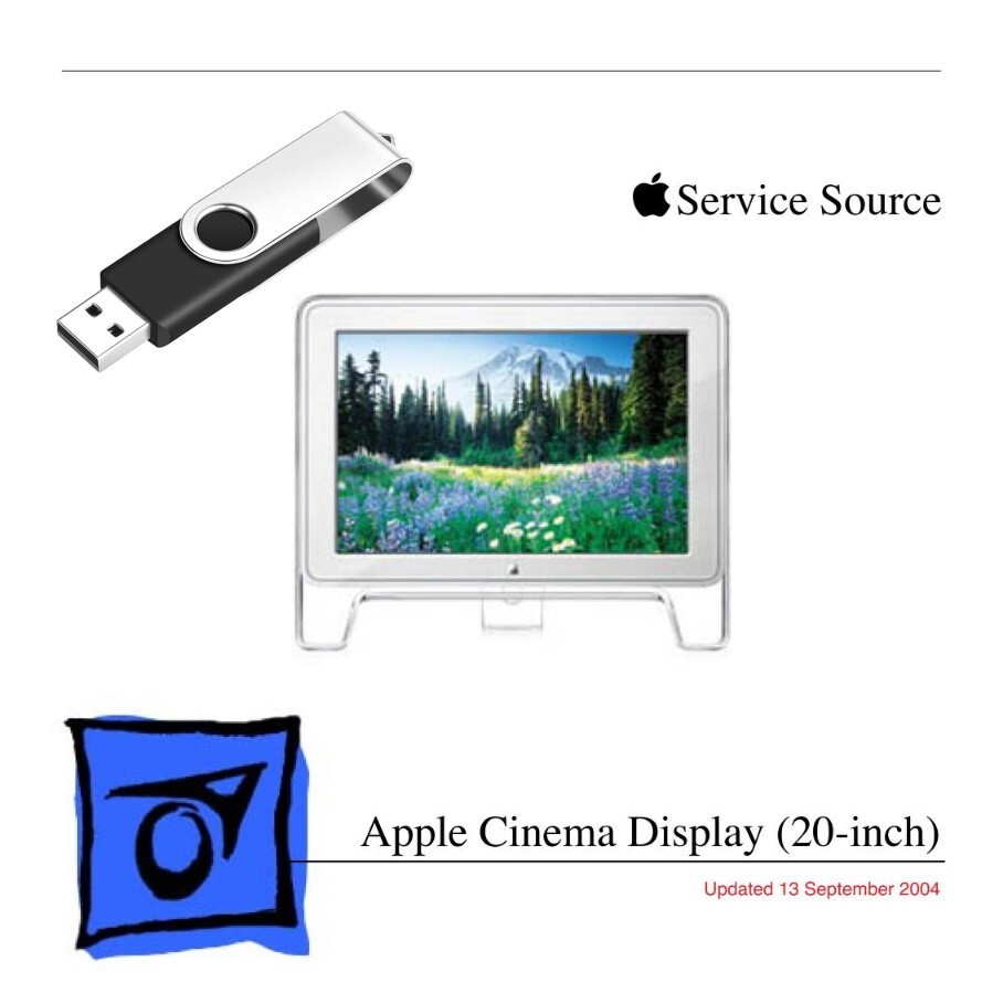 ⭐️ Apple Cinema Display 20 Inch Service Repair Manual PDF on a USB Flash Drive