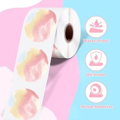 2″ Square Round Direct Thermal Labels Self-Adhesive Circle Sticker DIY Design US
