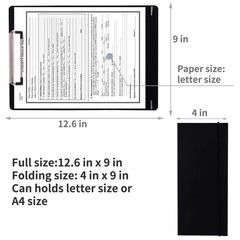 2Pack Foldable Nurse Clipboard – Black Plastic Medical Clipboard with Pocket …