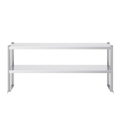 VEVOR Double Overshelf Stainless Steel Overshelf 12×60/48/72 in for Prep Table