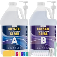 Epoxy Resin Kit 2 Gallon – Crystal Clear High Gloss Low Odor for Crafts