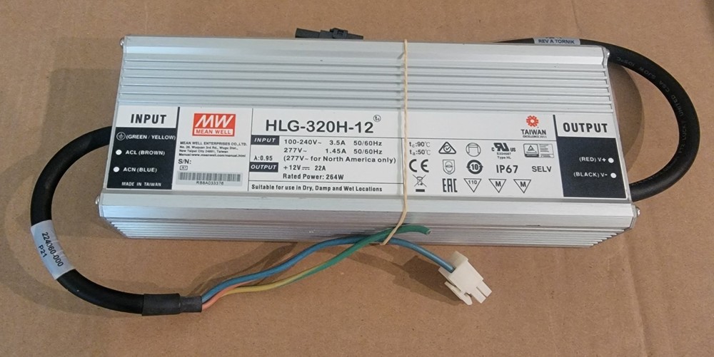 1PCS MEAN WELL HLG-320H-12 Used