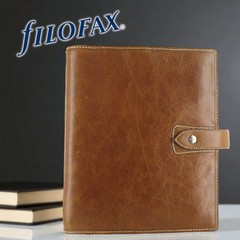 Filofax Malden A5 Organizer Ochre Brown Ring Binder Planner New Japan