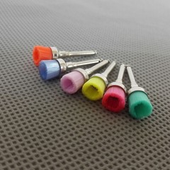 100 PCS Mixed Color Nylon Latch Flat Polishing Polisher Prophy Bowl Dental Brush
