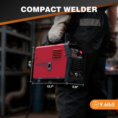 ARCCAPTAIN 135A MIG Welder Flux Core MIG Lift TIG Stick Large LED Display Welder