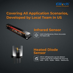 Elitech Dual Sensor Infrared&Heated Diode HVAC Refrigerant Leak Detector IR-200