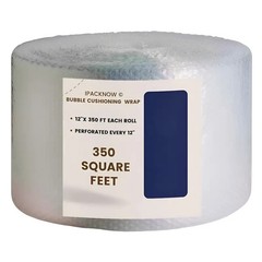12″ Wide 350 feet Bubble Cushioning Wrap Roll Small Bubble Perforated Every 12″