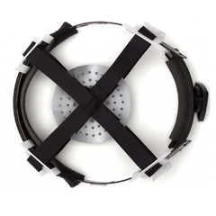 Pyramex Full Brim Hard Hat with 4 Point Ratchet Suspension, Black