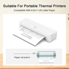 4 Rolls A4 Thermal Printer Paper 8.5×11″ for M08F M832 M834 Portable Printer