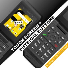 S22 Rugged Flip Phone Unlocked (16GB) 2.8” Touchscreen Smart Cell Phone