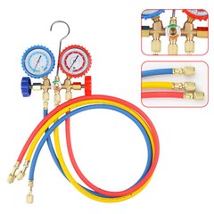 For R502 R134a R12 R22 AC Manifold Gauge Set A/C Refrigeration 3 Way Hose