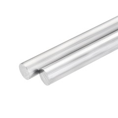 15mm x 250mm Aluminum Solid Round Rod Lathe Bar for DIY Craft Tool, 2 Pcs