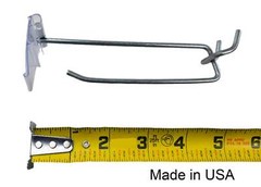 100 Pack Flip Scan™ USA Made Retail Display Metal Peg Board Hooks W/Label Holder