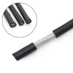 2/3/4/6Core Soft Silicone Insulation Power line Cable Black Shielded Wire