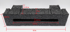 Computer Laptop Foam Inserts Only (No box) Fits 0.75 to 1 in thick, 8.75 in wide