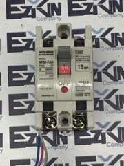 Mitsubishi Electric NF30-FAU 2-Pole No-Fuse Breaker, 240VAC 60VDC 15Amp