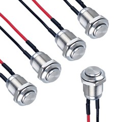 5 Pcs 12mm 12v Momentary Push Button Switch Waterproof Push Button Switch Round