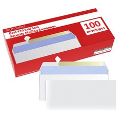 #10 Envelopes Letter Size Self Seal | 100 Business Mailing Security Peel and …
