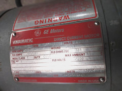 GE Kinamatic Motor 2HP, 180VDC, 1750/2050, CDL182ACY Fr., 5CD142SE011B011, Shunt