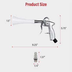 LAUCO Air Blow Gun for Car Detailing, Tornado Car Cleaning Gun, Air Compressor