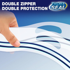 25 Gallon Jumbo Storage Bags, 35″ x 24″ Clear Plastic Zipper Bags with Handle…