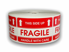 2×3-inch Fragile / This Side Up Labels Shipping Arrow Stickers 2 RLS of 300 EA