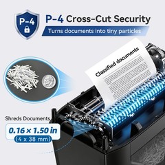 QUIETLEMON 12Sheet Commercial Office Shredder Paper Destroy Strip-Cut Heavy-duty