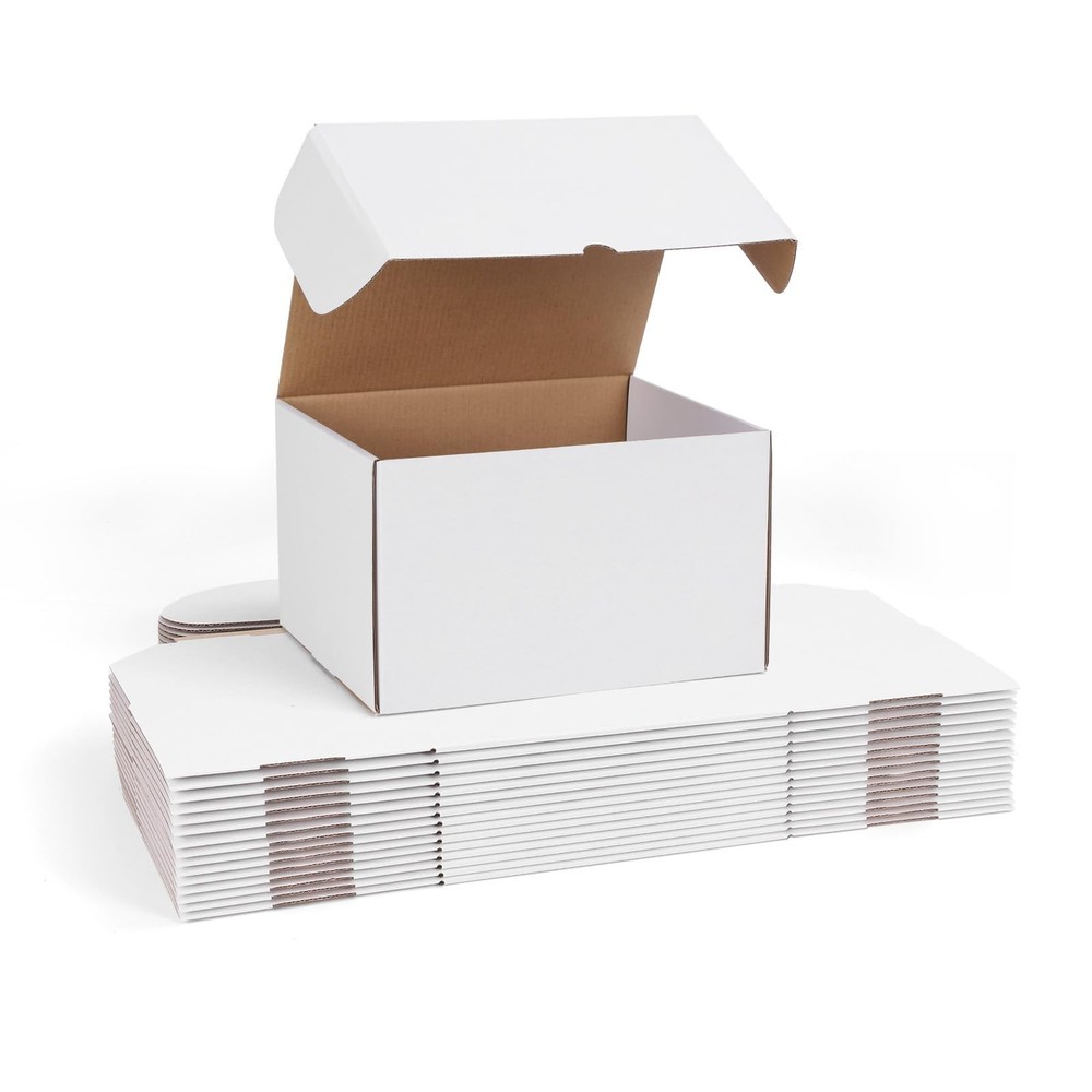 10x8x6 inches Shipping Boxes White set of 15, 10 x 8 x 6 Corrugated Cardboard…