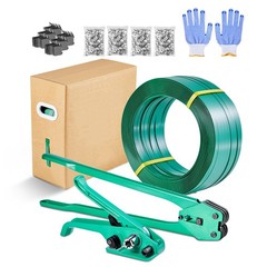 Uimoso 5/8″ 1500ft Banding Strapping Kit PET Strap,450 Seals,150 Edge Protectors