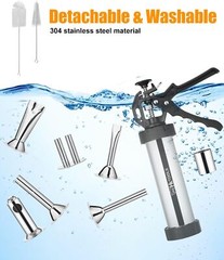 Meatball Maker Jerky Gun Kits 2.5 LB Stainless Steel Sausage Stuffer Waterproof