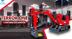 13.5HP Mini Excavator 1 TON B&S EPA Engine Hydraulic Thumb Digger Free Shipping